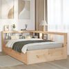 vidaXL Lit biblioth&egrave;que sans matelas 140x190 cm bois de pin massif