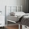 vidaXL T&ecirc;te de lit de remplacement m&eacute;tal blanc 75 cm