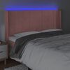 vidaXL T&ecirc;te de lit &agrave; LED Rose 183x16x118/128 cm Velours