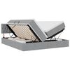 vidaXL Lit de rangement LED avec matelas Gris clair 180 x 200 cm Tissu