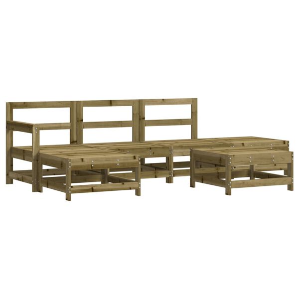 vidaXL Salon de jardin 6 pcs bois de pin impr&eacute;gn&eacute;