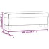 vidaXL Banc Taupe 100x35x41 cm Tissu