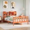 vidaXL Lit biblioth&egrave;que sans matelas cire marron 140x200 cm pin massif