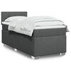 vidaXL Sommier &agrave; lattes de lit et matelas Gris fonc&eacute; 90x190 cm Tissu