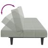 vidaXL Canap&eacute;-lit &agrave; 2 places avec repose-pied gris clair velours