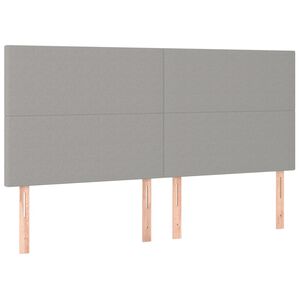vidaXL T&ecirc;te de lit Gris clair 160 x 5 x 118/128 cm Tissu