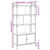 vidaXL Biblioth&egrave;que avec portes ch&ecirc;ne fum&eacute; 76,5x30x154,5 cm