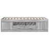 vidaXL Lit de jour avec tiroirs sans matelas sonoma gris 100x200 cm