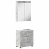 vidaXL Ensemble de mobilier de salle de bain TULUM 2 pcs Gris b&eacute;ton