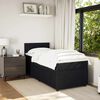 vidaXL Sommier &agrave; lattes de lit avec matelas Noir 100x200 cm Velours