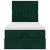 vidaXL Cadre de lit ottoman avec matelas vert fonc&eacute; 100x200 cm velours