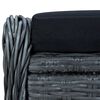 vidaXL Ensemble &agrave; manger d'ext&eacute;rieur 9 pcs et coussins r&eacute;sine tress&eacute;e