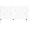 vidaXL Cl&ocirc;ture avec poteau Vert 1,2 x 10 m Acier et PVC