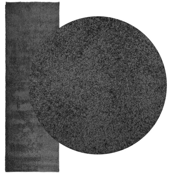 vidaXL Tapis shaggy PAMPLONA poils longs moderne anthracite 80x250 cm