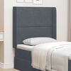 vidaXL Oreille de t&ecirc;te de lit Gris 80 x 16 x 4 cm Velours