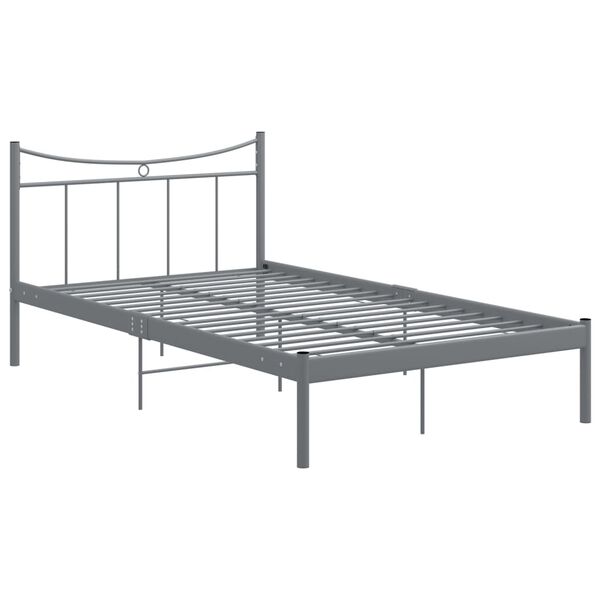 vidaXL Cadre de lit sans matelas gris m&eacute;tal 120x200 cm
