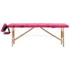 vidaXL Table de massage pliable 4 zones Bois Rose