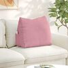 vidaXL Coussin de Dos Rose 60 x 20 x 50 cm Tissu en velours c&ocirc;tel&eacute;