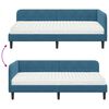 vidaXL Cadre de lit d'angle avec matelas Bleu 100 x 200 cm Velours