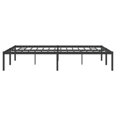 vidaXL Cadre de lit métal sans matelas noir 150x200 cm