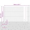vidaXL Cl&ocirc;ture avec poteau Gris 1,2 x 100 m Acier et PVC