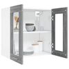 vidaXL Vitrine suspendue "Lyon" Gris Sonoma 60 x 31 x 60 cm Bois d'ing&eacute;nierie