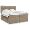 vidaXL Sommier &agrave; lattes de lit avec matelas Cappuccino 200x200 cm
