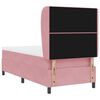 vidaXL Lit &agrave; ressorts avec matelas Rose 190 x 90 cm Polyester