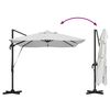 vidaXL Parasol Sable 351 x 250 x 253 cm Polyester et Aluminium