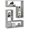 vidaXL &Eacute;tag&egrave;res murales 2pcs Sonoma gris 50x15x50 cm Bois d&rsquo;ing&eacute;nierie