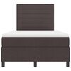 vidaXL Lit &agrave; ressorts avec matelas Marron fonc&eacute; 120 x 190 cm tissu