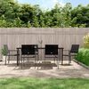 vidaXL Ensemble &agrave; manger de jardin 7 pcs r&eacute;sine tress&eacute;e acier