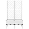 vidaXL Jardini&egrave;re avec treillis blanc 80x40x142 cm PP