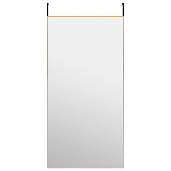 vidaXL Miroir de porte Doré 50x100 cm Verre et aluminium