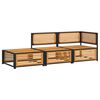 vidaXL Salon de jardin avec coussins 3 pcs bois massif d'acacia