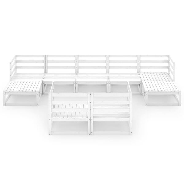 vidaXL Salon de jardin 9 pcs bois de pin massif