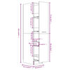 vidaXL Armoire d'apothicaire Noir 30x42,5x150 cm Bois d&rsquo;ing&eacute;nierie