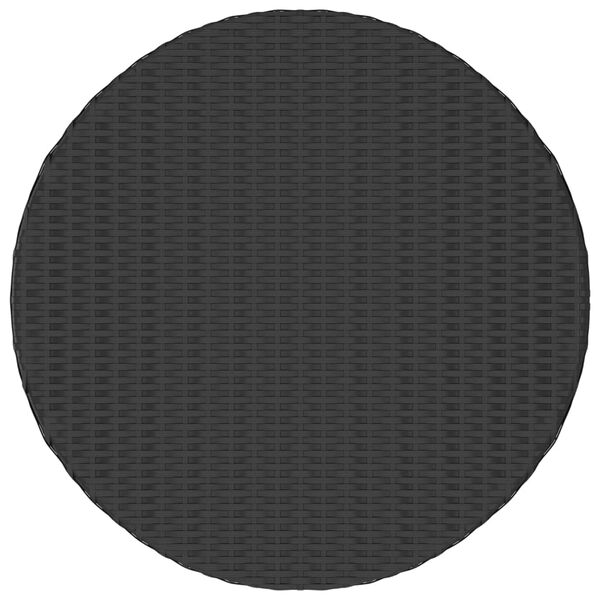 vidaXL Table de jardin Noir 70x70x73 cm R&eacute;sine tress&eacute;e