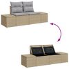 vidaXL Ensemble de canap&eacute; de jardin 8 pcs Beige Poly rotin