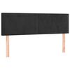 vidaXL Sommier &agrave; lattes de lit avec matelas Noir 140x190 cm Velours
