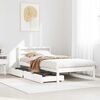 vidaXL Cadre de lit sans matelas blanc 90x190 cm bois de pin massif