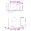 vidaXL Ensemble de meubles de cuisine avec porte Lyon 4 pcs Ch&ecirc;ne fum&eacute;