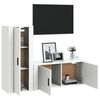 vidaXL Ensemble de meubles TV 2 pcs Blanc Bois d'ingénierie