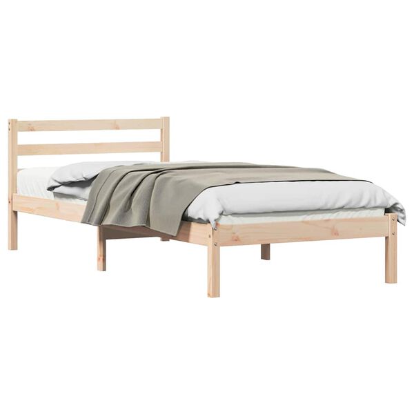 vidaXL Cadre de lit Marron 225,5 x 95,5 x 69,5 cm Bois de Pin Massif