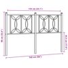 vidaXL T&ecirc;te de lit m&eacute;tal noir 135 cm