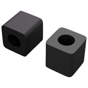 vidaXL Support de tiroir 2 pi&egrave;ces Noir 15 x 15 x 15mm Copolym&egrave;re PP
