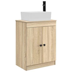 vidaXL Meuble de salle de bain avec &eacute;vier Ch&ecirc;ne Sonoma 54 x 35 x 83 cm