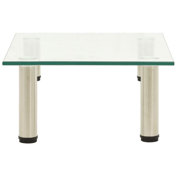 vidaXL Meuble TV Transparent 40x35x17 cm Verre trempé