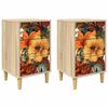 vidaXL Table de chevet GENNEP 2 pc Ch&ecirc;ne Sonoma 36 x 33 x 60 cm