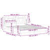 vidaXL Cadre de lit Viana avec LED sans matelas blanc et noir 160x200 cm